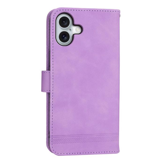 DIERFENG - DIERFENG DF-03 iPhone 17 Fodral Äkta läder - Lila