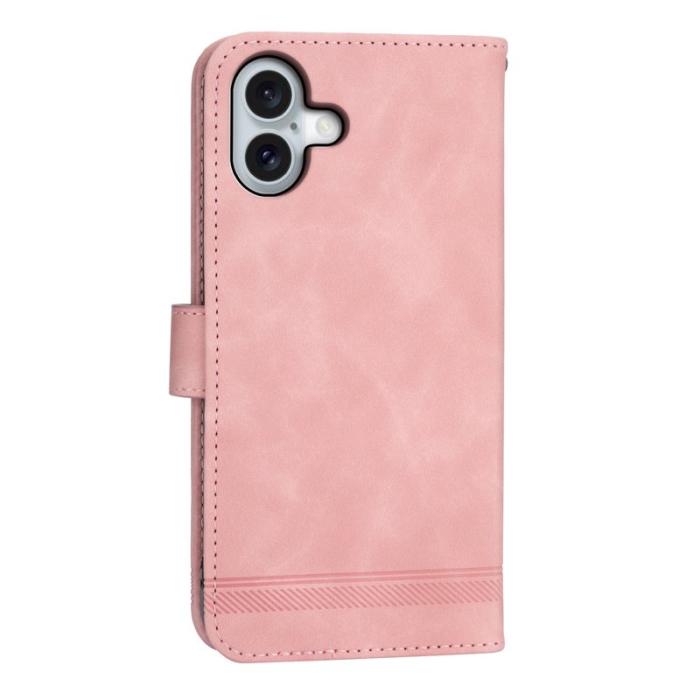 DIERFENG - DIERFENG DF-03 iPhone 17 Fodral Äkta läder - Rosa