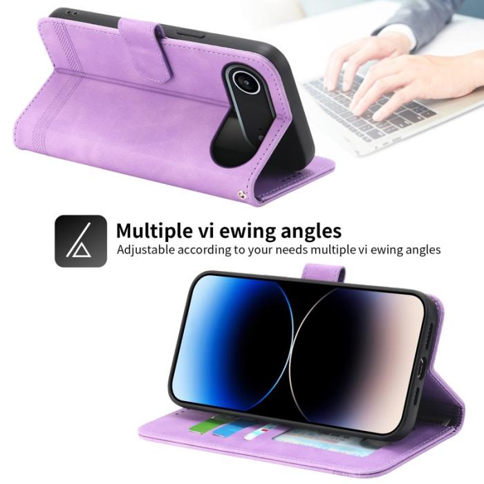 DIERFENG - DIERFENG DF-03 iPhone Air Fodral Äkta läder - Lila