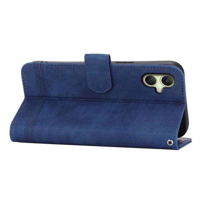 DIERFENG - DIERFENG DF-03 Samsung Galaxy A06 4G Fodral Äkta läder - Blå