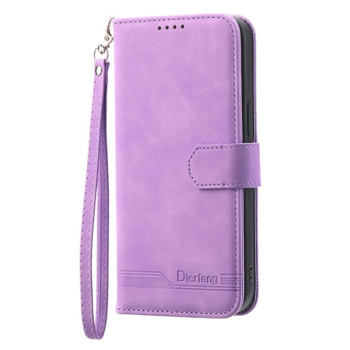 DIERFENG - DIERFENG DF-03 Samsung Galaxy A26 5G Fodral Äkta läder - Lila