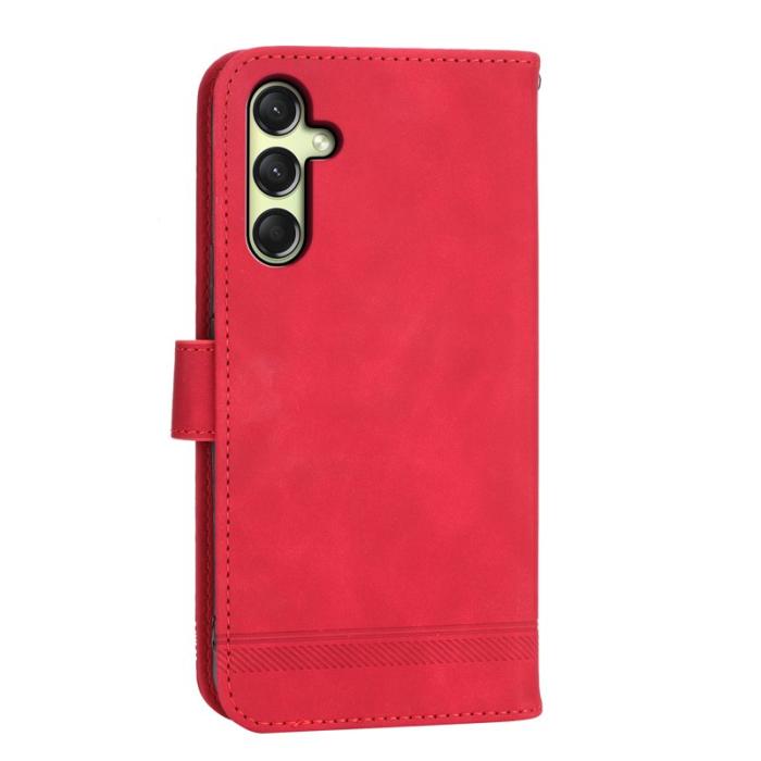 DIERFENG - DIERFENG DF-03 Samsung Galaxy A26 5G Fodral Äkta läder - Röd