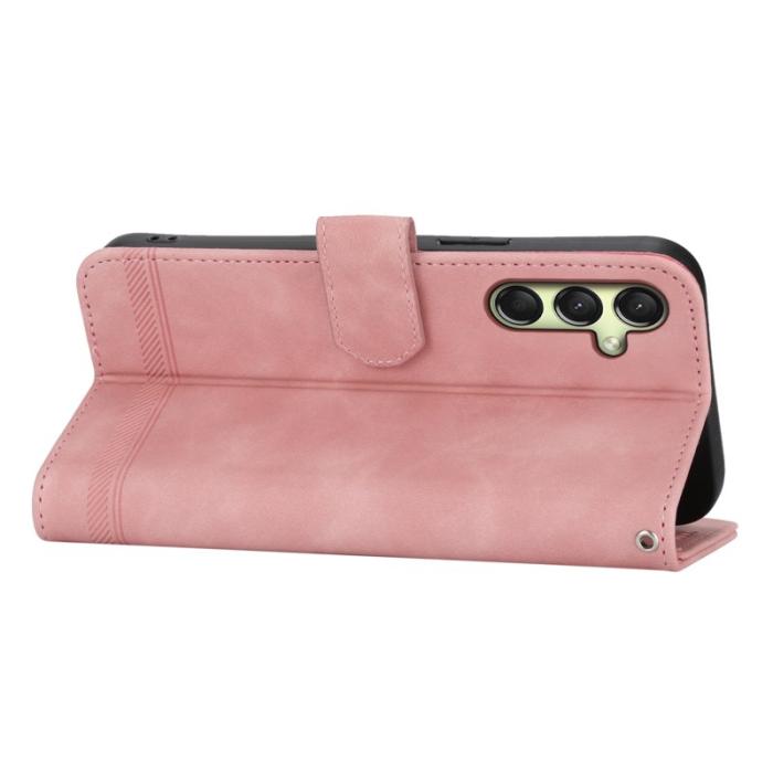 DIERFENG - DIERFENG DF-03 Samsung Galaxy A26 5G Fodral Äkta läder - Rosa