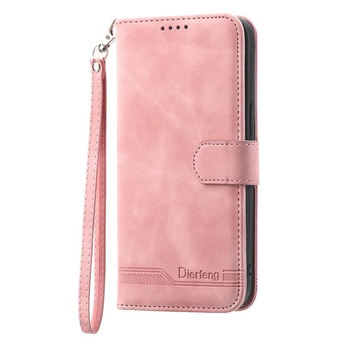 DIERFENG - DIERFENG DF-03 Samsung Galaxy A26 5G Fodral Äkta läder - Rosa