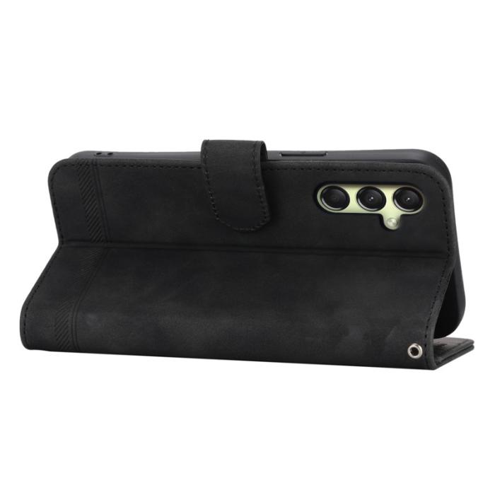 DIERFENG - DIERFENG DF-03 Samsung Galaxy A26 5G Fodral Äkta läder - Svart