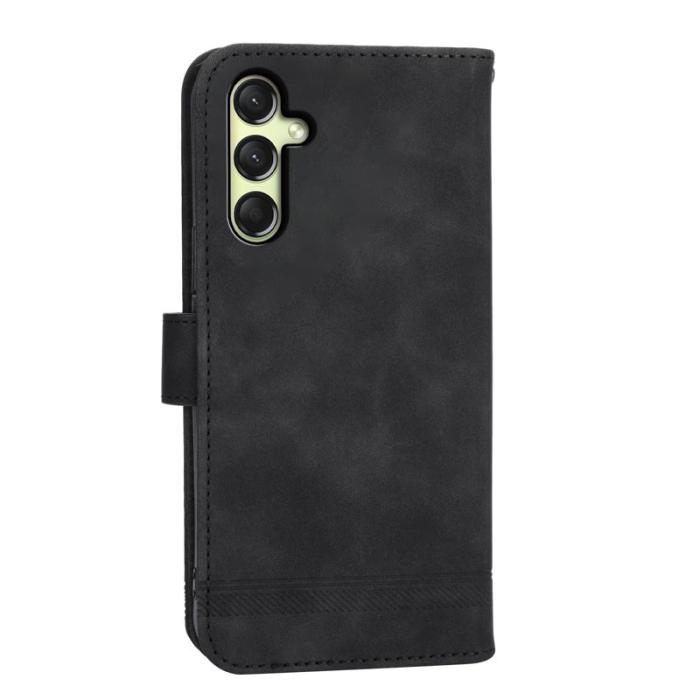 DIERFENG - DIERFENG DF-03 Samsung Galaxy A26 5G Fodral Äkta läder - Svart