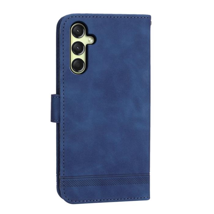 DIERFENG - DIERFENG DF-03 Samsung Galaxy A36 5G Fodral Äkta läder - Blå