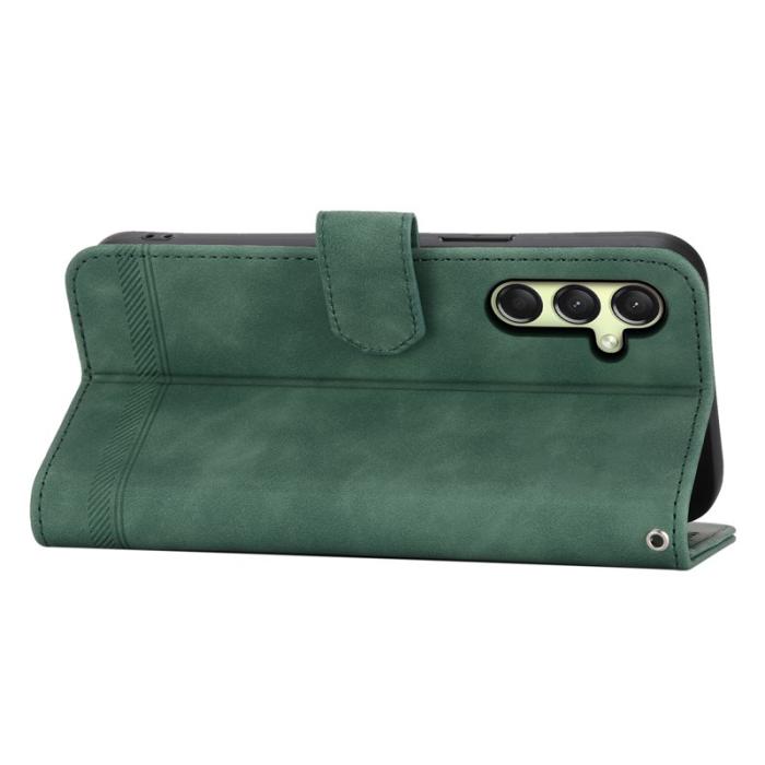 DIERFENG - DIERFENG DF-03 Samsung Galaxy A36 5G Fodral Äkta läder - Grön