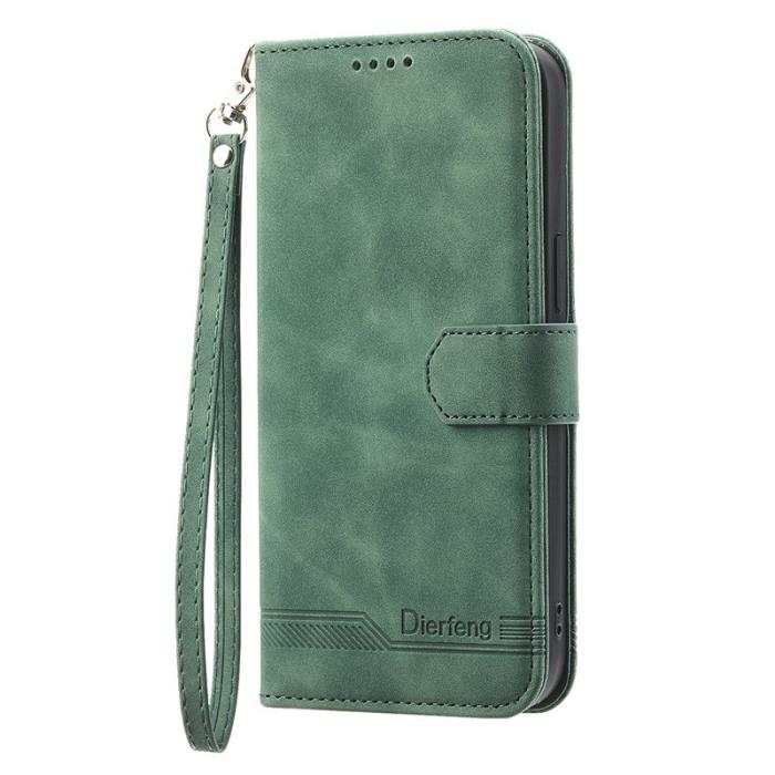 DIERFENG - DIERFENG DF-03 Samsung Galaxy A36 5G Fodral Äkta läder - Grön
