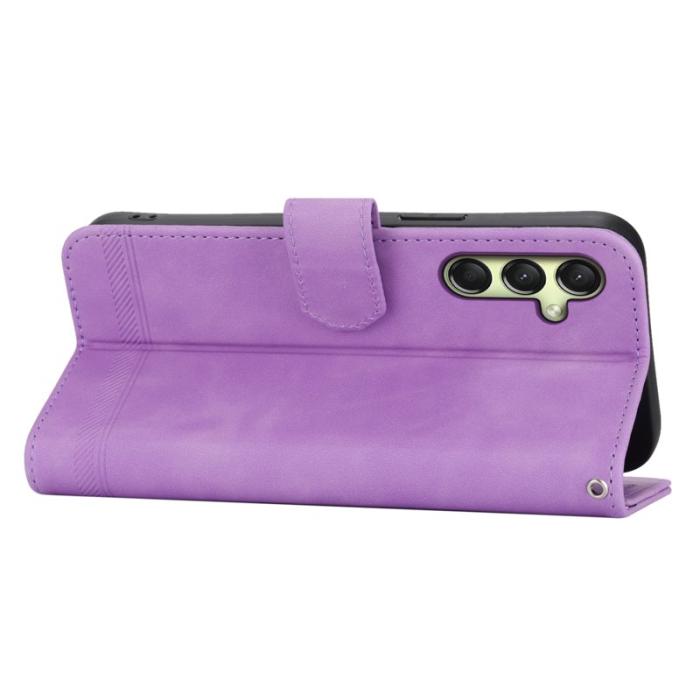 DIERFENG - DIERFENG DF-03 Samsung Galaxy A36 5G Fodral Äkta läder - Lila