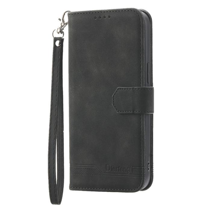 DIERFENG - DIERFENG DF-03 Samsung Galaxy A36 5G Fodral Äkta läder - Svart