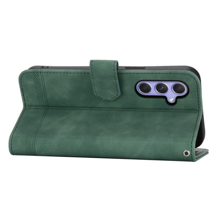 DIERFENG - DIERFENG DF-03 Samsung Galaxy A55 5G Fodral Äkta läder - Grön