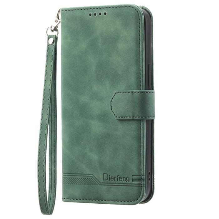 DIERFENG - DIERFENG DF-03 Samsung Galaxy A55 5G Fodral Äkta läder - Grön