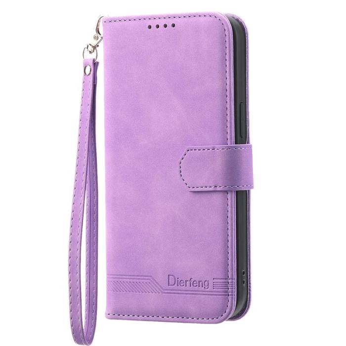 DIERFENG - DIERFENG DF-03 Samsung Galaxy A55 5G Fodral Äkta läder - Lila