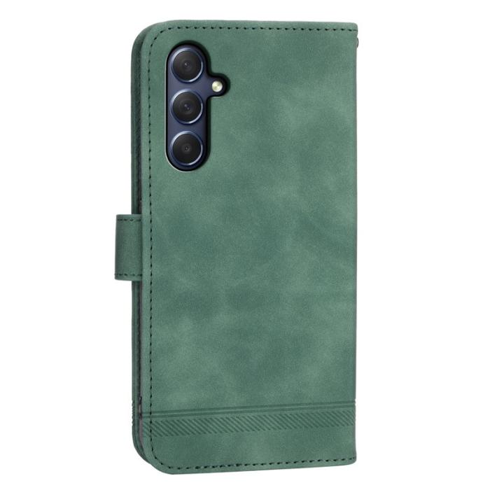 DIERFENG - DIERFENG DF-03 Samsung Galaxy M54 5G Fodral Äkta läder - Grön