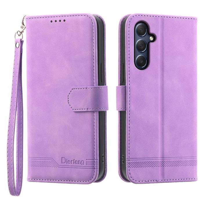 DIERFENG - DIERFENG DF-03 Samsung Galaxy M54 5G Fodral Äkta läder - Lila