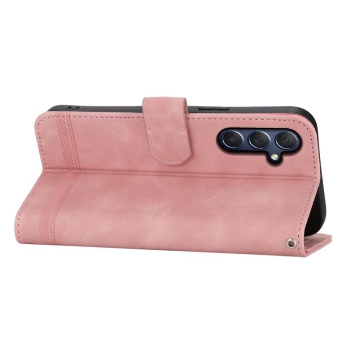 DIERFENG - DIERFENG DF-03 Samsung Galaxy M54 5G Fodral Äkta läder - Pink