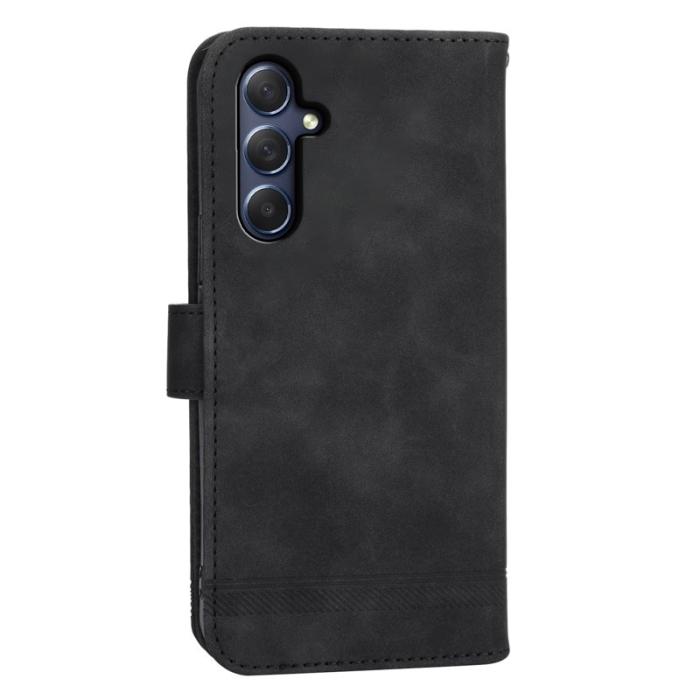 DIERFENG - DIERFENG DF-03 Samsung Galaxy M54 5G Fodral Äkta läder - Svart