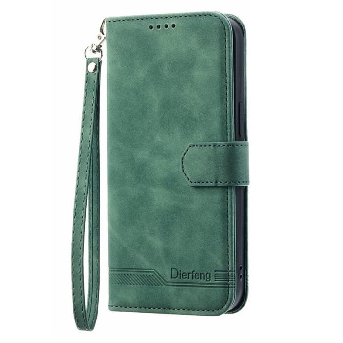 DIERFENG - DIERFENG DF-03 Samsung Galaxy S23 FE Fodral Äkta läder - Grön