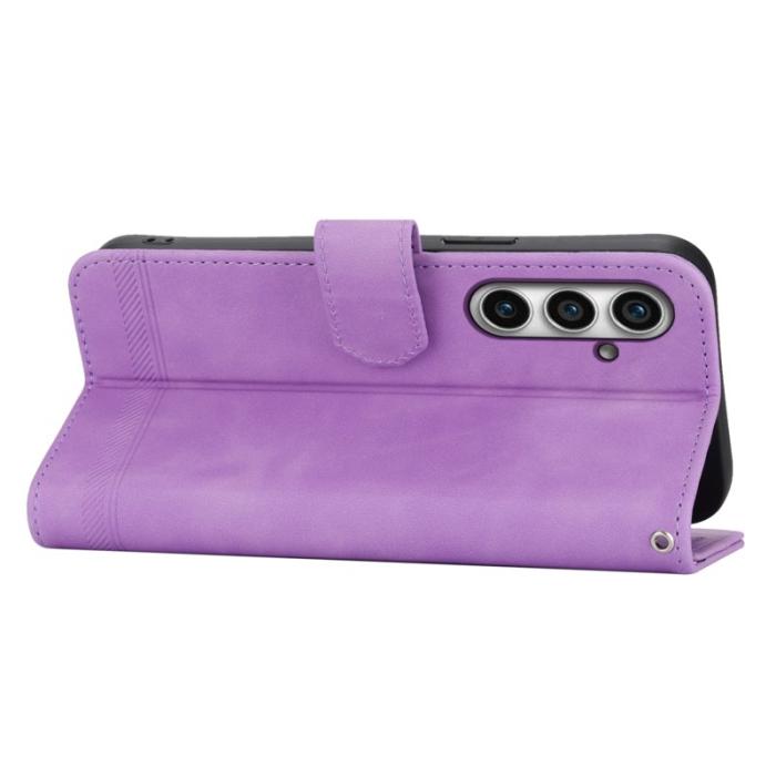 DIERFENG - DIERFENG DF-03 Samsung Galaxy S23 FE Fodral Äkta läder - Lila