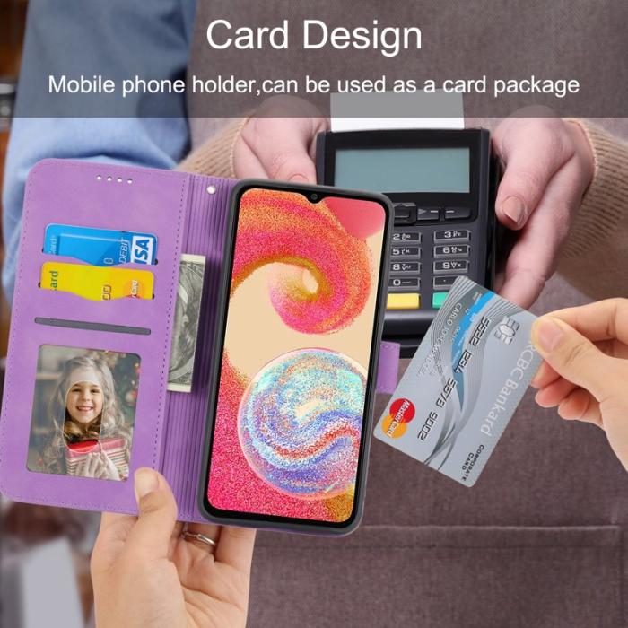 DIERFENG - DIERFENG DF-03 Samsung Galaxy S23 FE Fodral Äkta läder - Lila