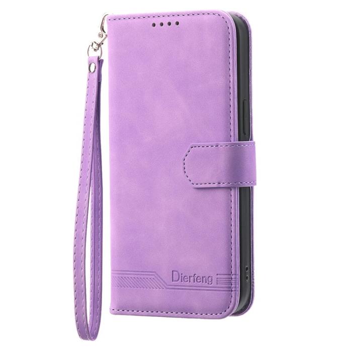DIERFENG - DIERFENG DF-03 Samsung Galaxy S23 FE Fodral Äkta läder - Lila