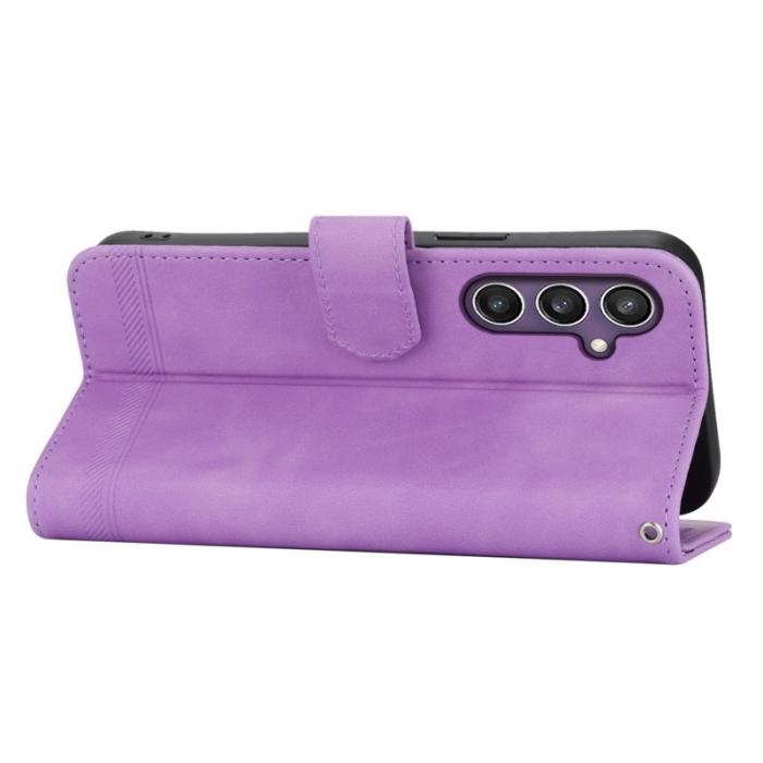 DIERFENG - DIERFENG DF-03 Samsung Galaxy S24+ Fodral PU Läder - Lila