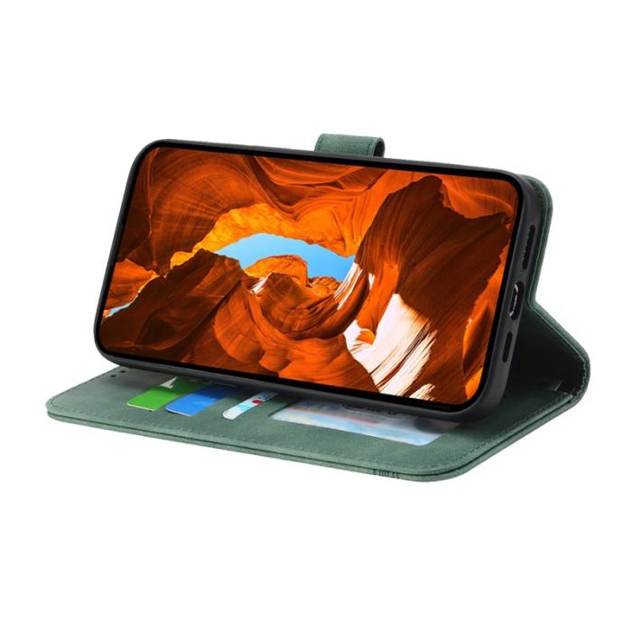 DIERFENG - DIERFENG DF-03 Samsung Galaxy S25 Ultra Fodral Äkta läder - Grön