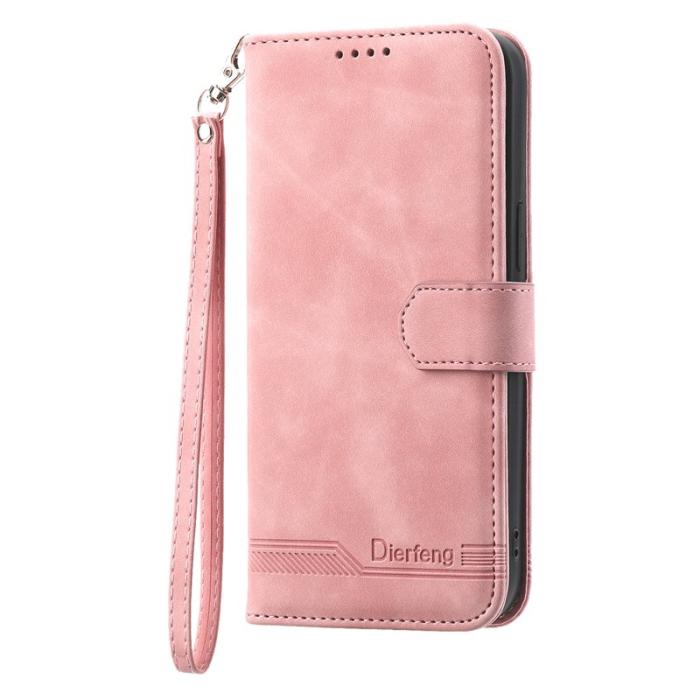 DIERFENG - DIERFENG DF-03 Samsung Galaxy Xcover7 Fodral - Äkta läder - Pink
