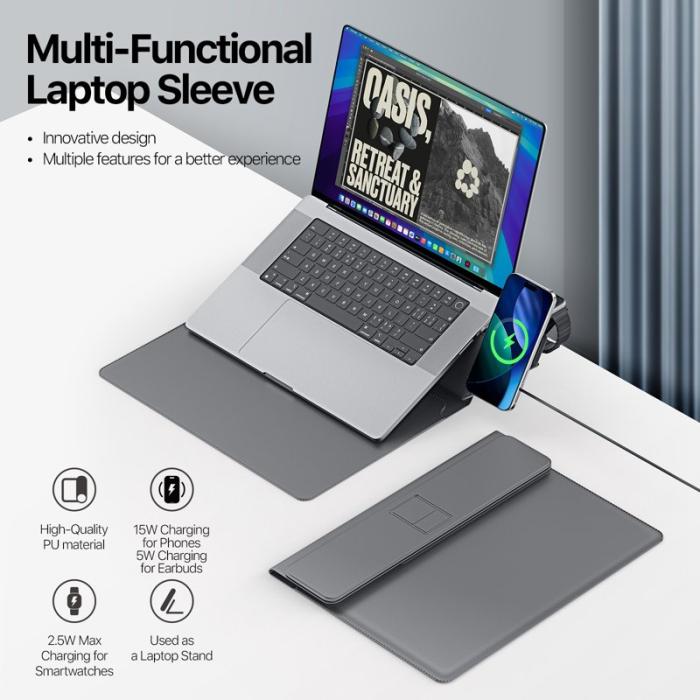 Dux Ducis - DUX DUCIS AirQ Series Laptop Sleeve Fodral - Grå
