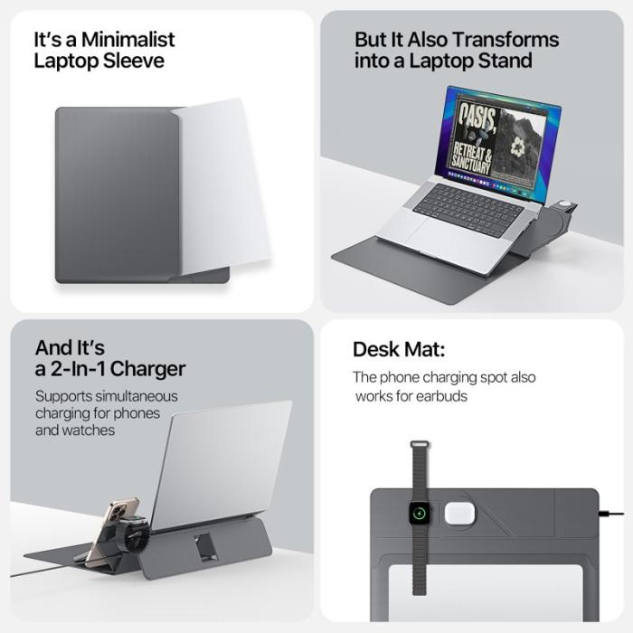 Dux Ducis - DUX DUCIS AirQ Series Laptop Sleeve Fodral - Grå