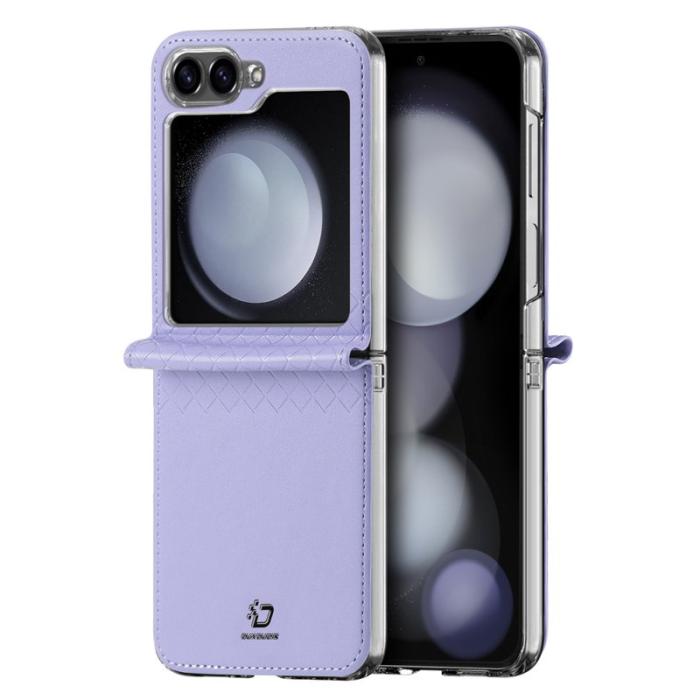 Dux Ducis - DUX DUCIS Bril Series Fodral för Samsung Galaxy Z Flip7 FE 5G - Läder+PC - Lila