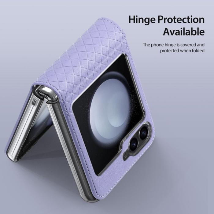 Dux Ducis - DUX DUCIS Bril Series Fodral för Samsung Galaxy Z Flip7 FE 5G - Läder+PC - Lila