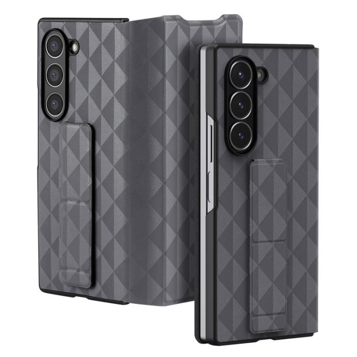 Dux Ducis - DUX DUCIS Fitt Series Samsung Galaxy Z Fold6 Fodral Äkta läder - Grå