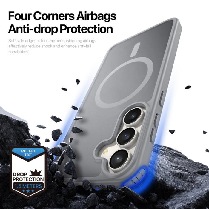 Dux Ducis - DUX DUCIS Fodral för Samsung Galaxy S25 FE - PC+TPU - Grå