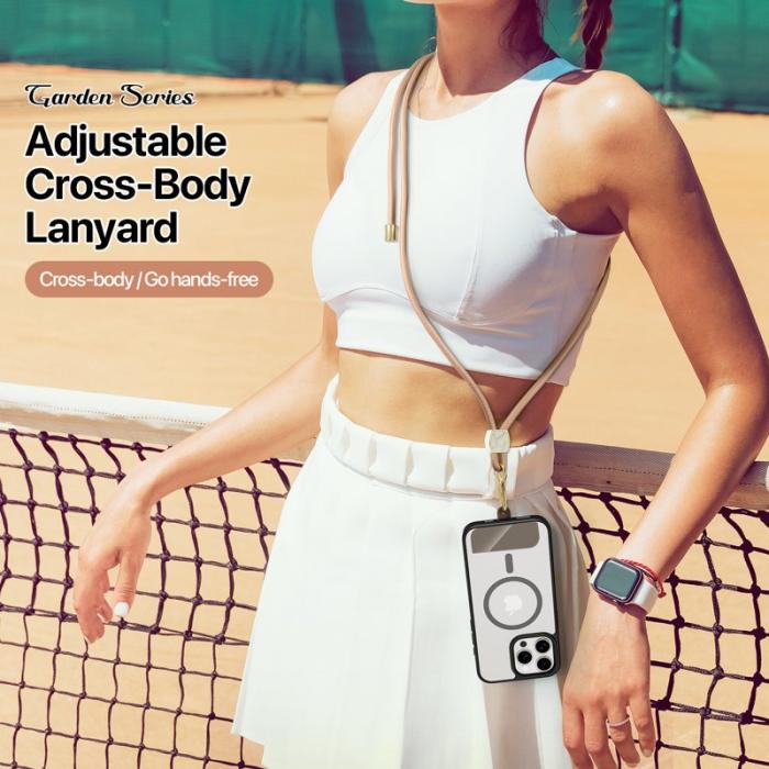 Dux Ducis - DUX DUCIS Garden Series Phone Lanyard - Justerbar - Äkta läder - Amber