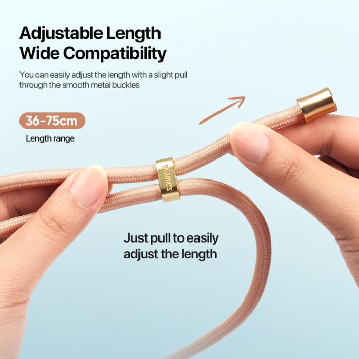 Dux Ducis - DUX DUCIS Garden Series Phone Lanyard - Justerbar - Äkta läder - Amber