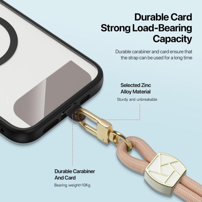 Dux Ducis - DUX DUCIS Garden Series Phone Lanyard - Justerbar - Äkta läder - Amber