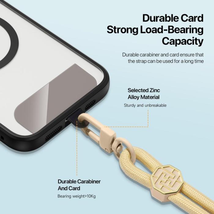 Dux Ducis - DUX DUCIS Garden Series Phone Lanyard - Justerbar - Glaze Yellow