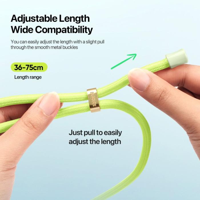 Dux Ducis - DUX DUCIS Garden Series Phone Lanyard - Justerbar - Grön Gul