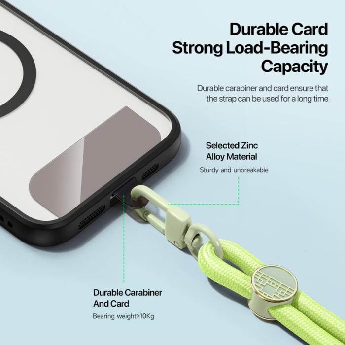 Dux Ducis - DUX DUCIS Garden Series Phone Lanyard - Justerbar - Grön Gul