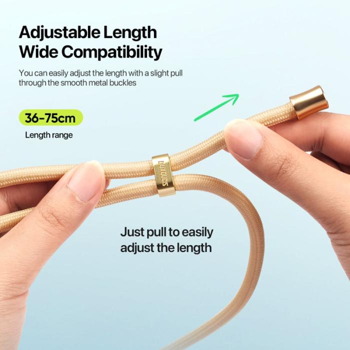 Dux Ducis - DUX DUCIS Garden Series Phone Lanyard - Justerbar Rem - Glaze Yellow