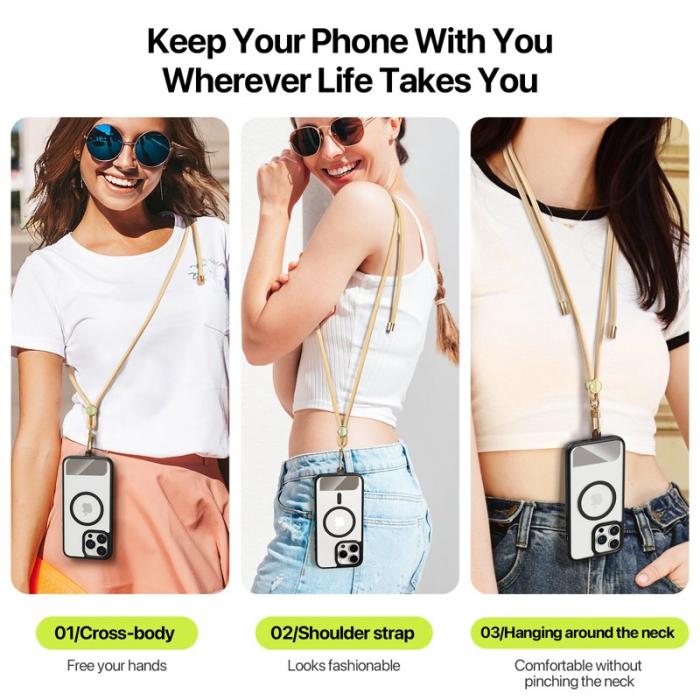 Dux Ducis - DUX DUCIS Garden Series Phone Lanyard - Justerbar Rem - Glaze Yellow