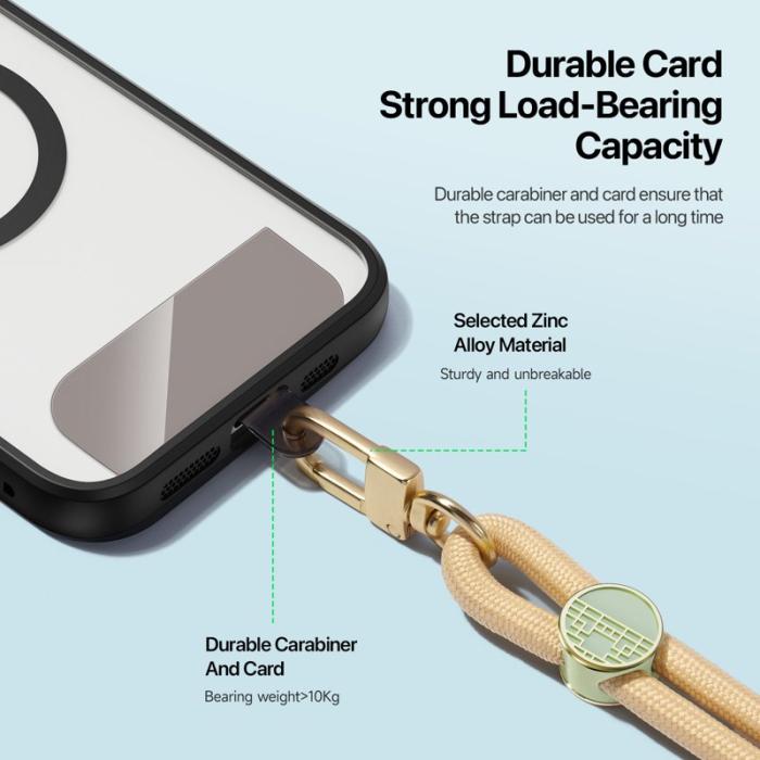 Dux Ducis - DUX DUCIS Garden Series Phone Lanyard - Justerbar Rem - Glaze Yellow