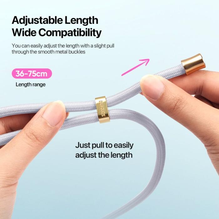 Dux Ducis - DUX DUCIS Garden Series Telefon Lanyard Justerbar Hängsmycke - Grå