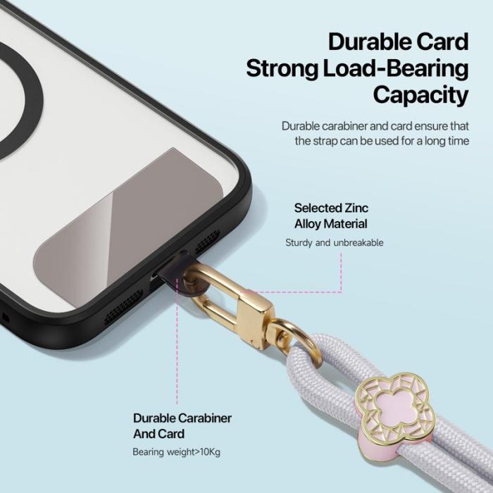 Dux Ducis - DUX DUCIS Garden Series Telefon Lanyard Justerbar Hängsmycke - Grå