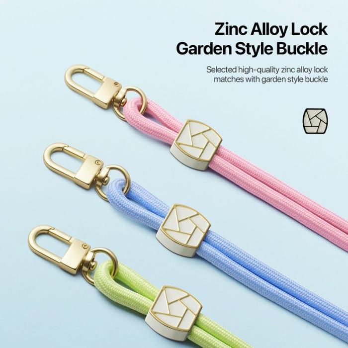 Dux Ducis - DUX DUCIS Garden Series Telefon Lanyard Justerbar Hängsmycke - Ljus Rosa