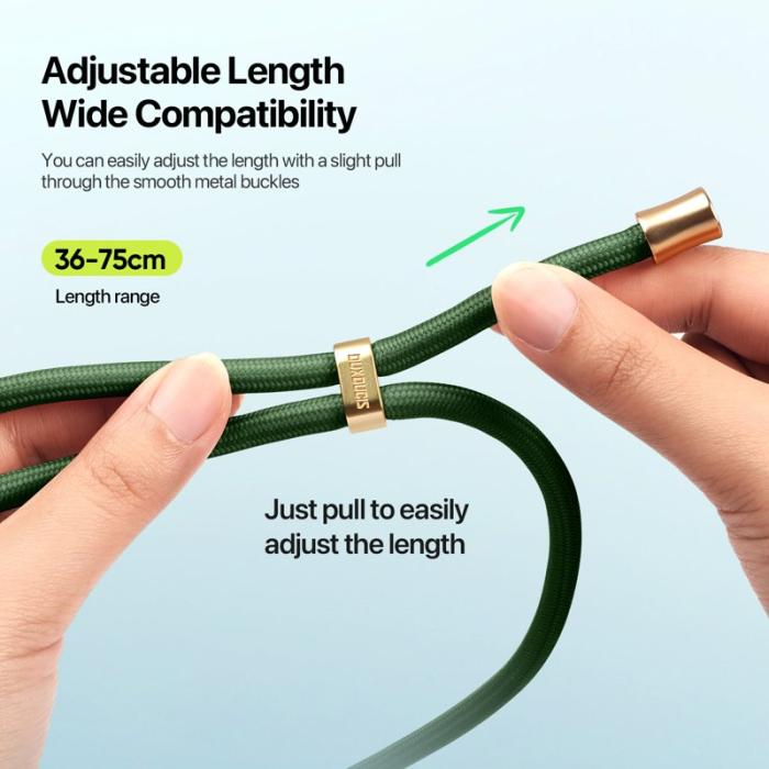 Dux Ducis - DUX DUCIS Garden Series Telefon Lanyard Justerbar Halsrem - Army Green