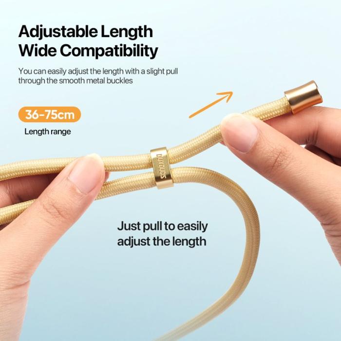 Dux Ducis - DUX DUCIS Garden Series Telefon Lanyard Justerbar Halsrem - Glaze Gul