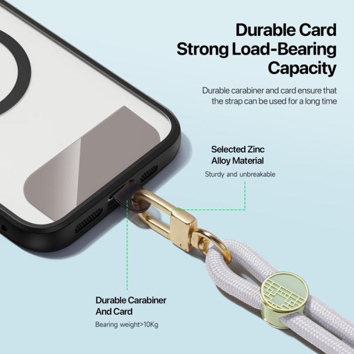 Dux Ducis - DUX DUCIS Garden Series Telefon Lanyard Justerbar Halsrem - Grå